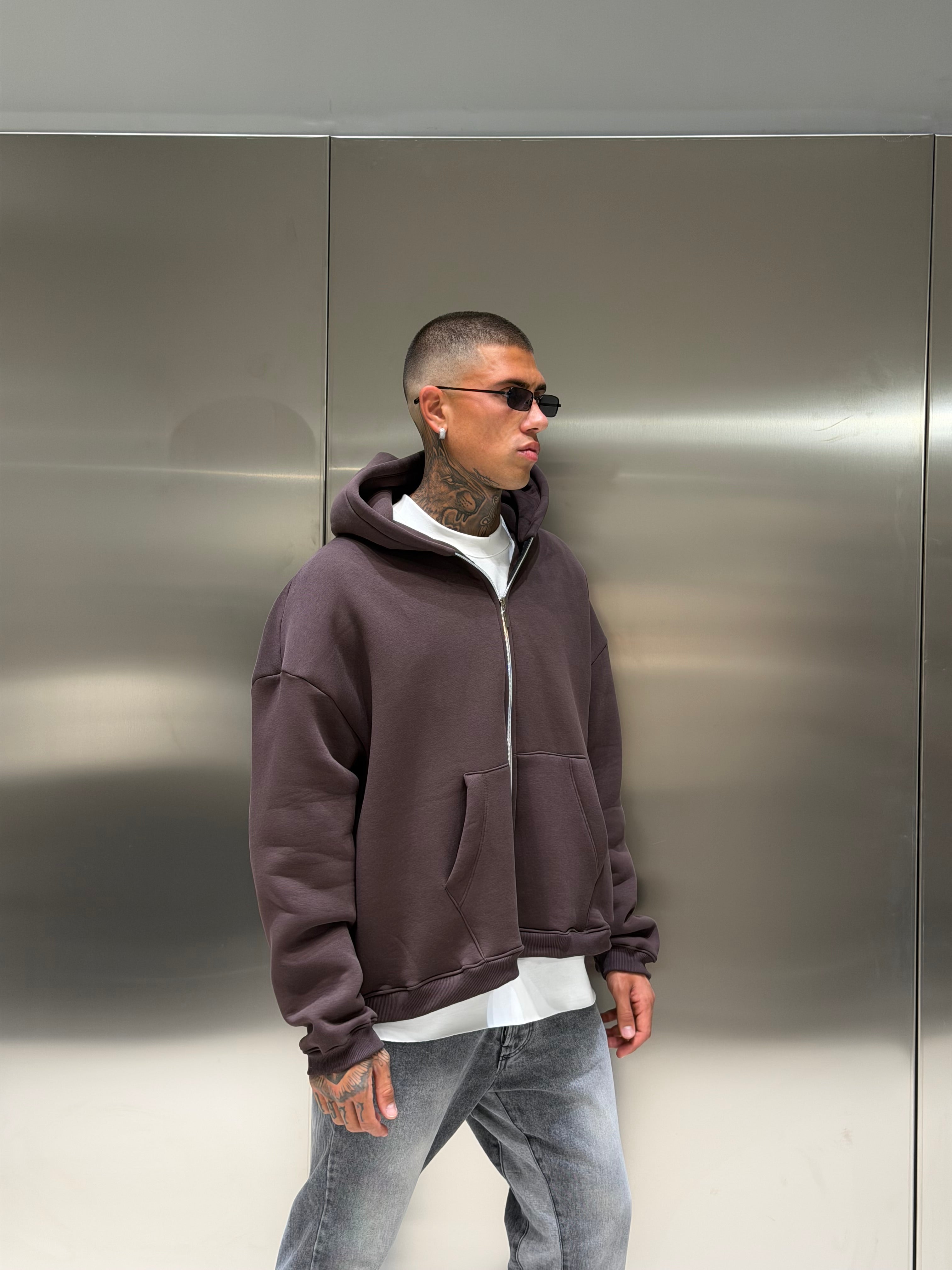 Felpa Boxy Zip