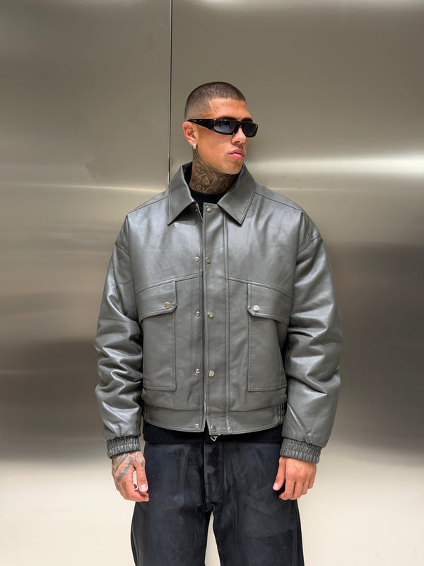 Jacket Leather Imbottita