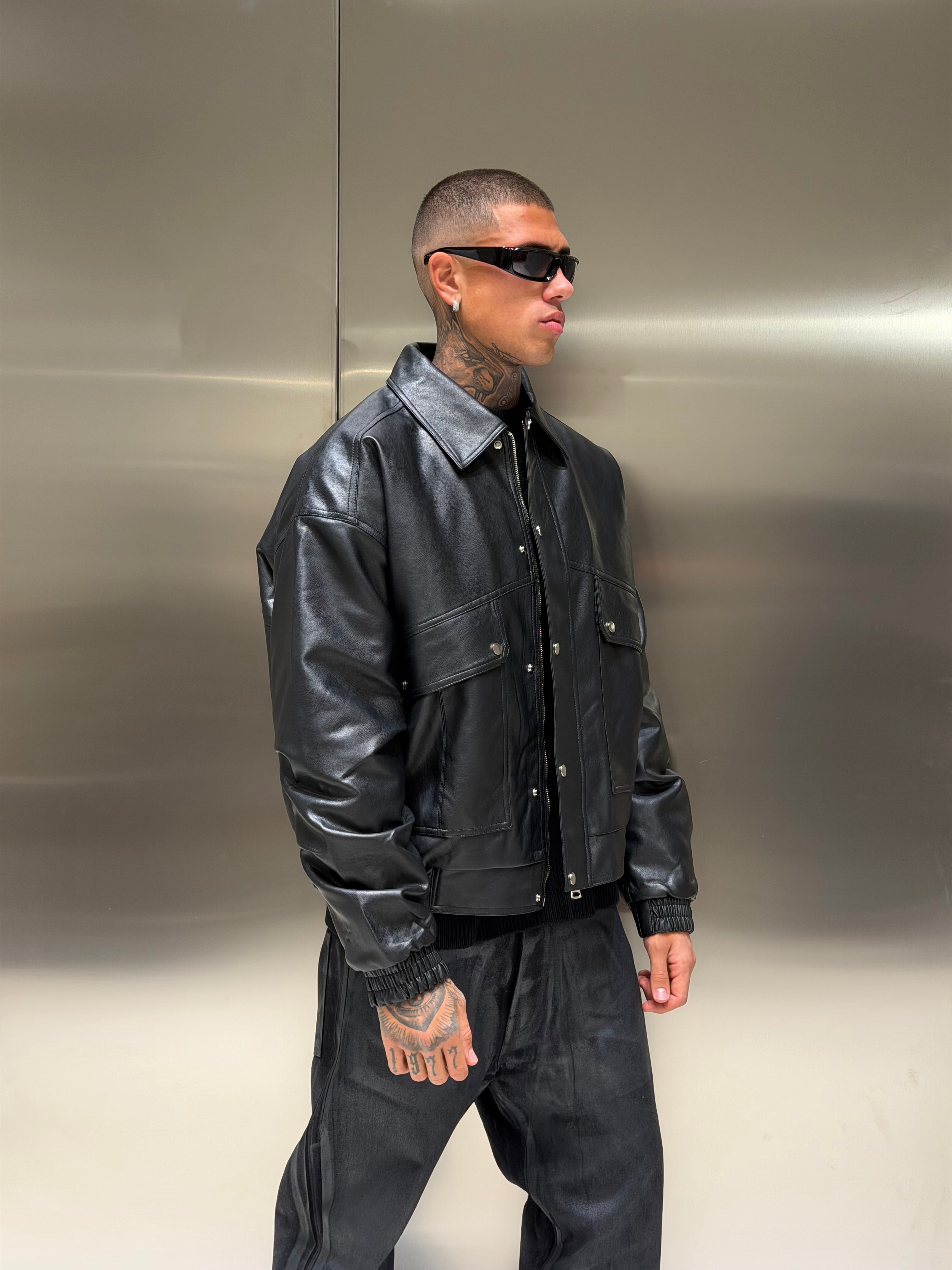 Jacket Leather Imbottita