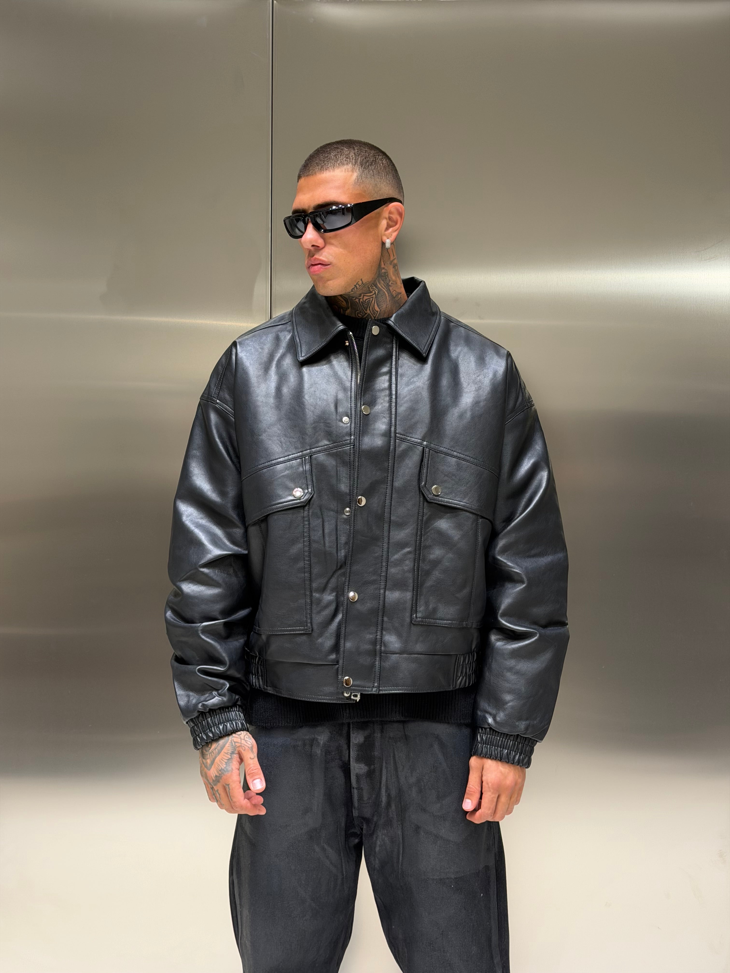 Jacket Leather Imbottita