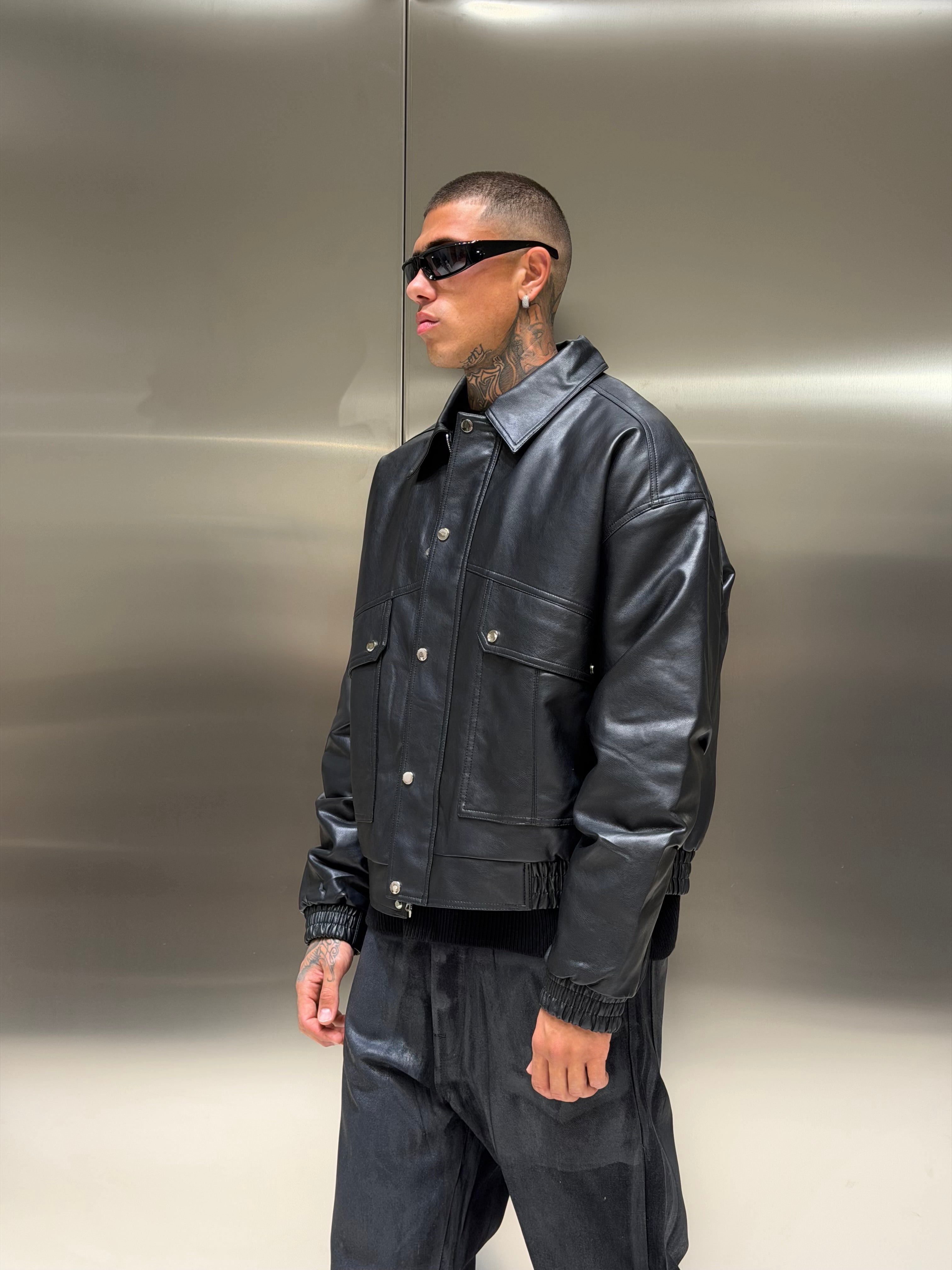 Jacket Leather Imbottita