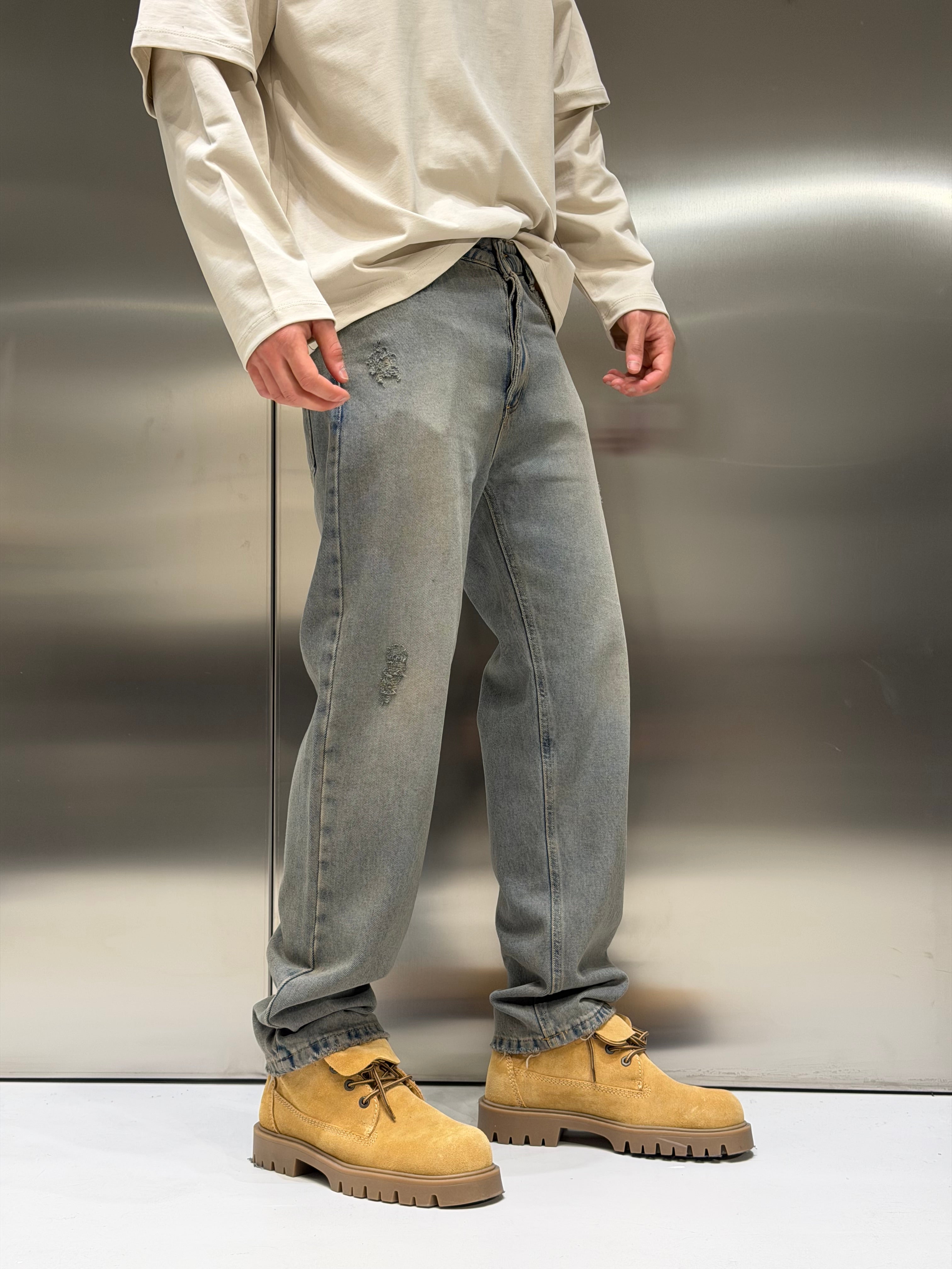 Denim Sabbiato Abrasioni