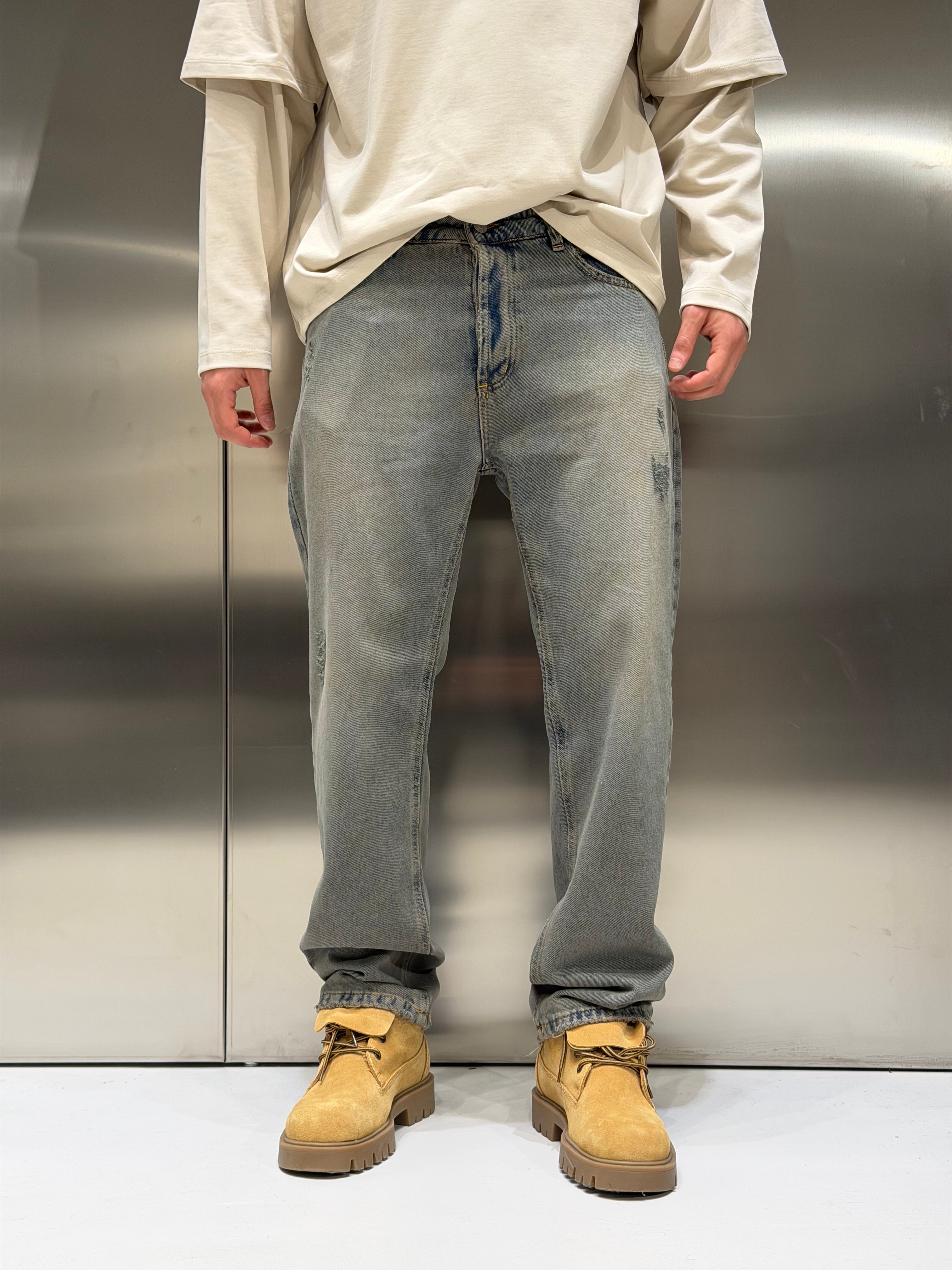 Denim Sabbiato Abrasioni