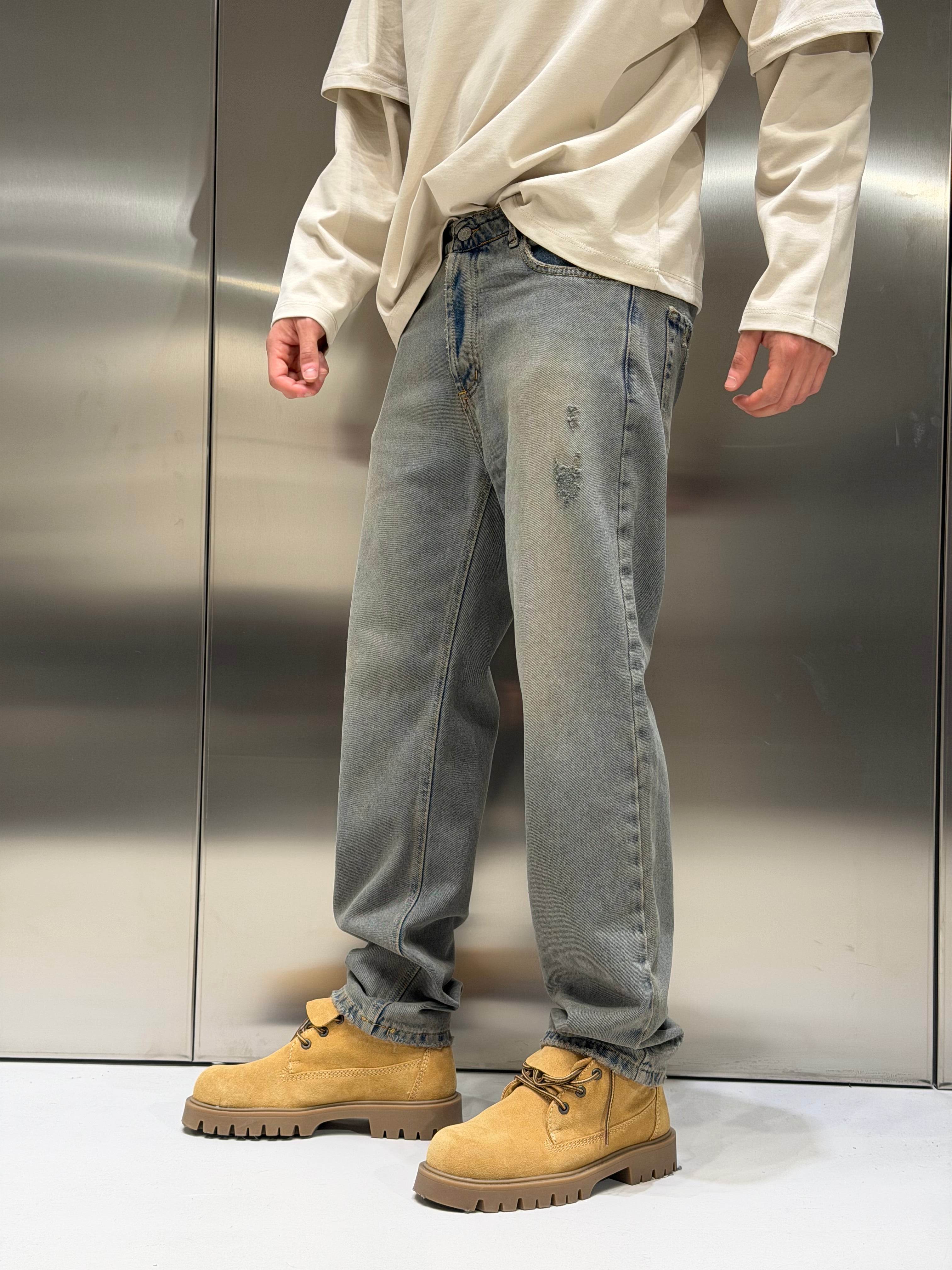 Denim Sabbiato Abrasioni