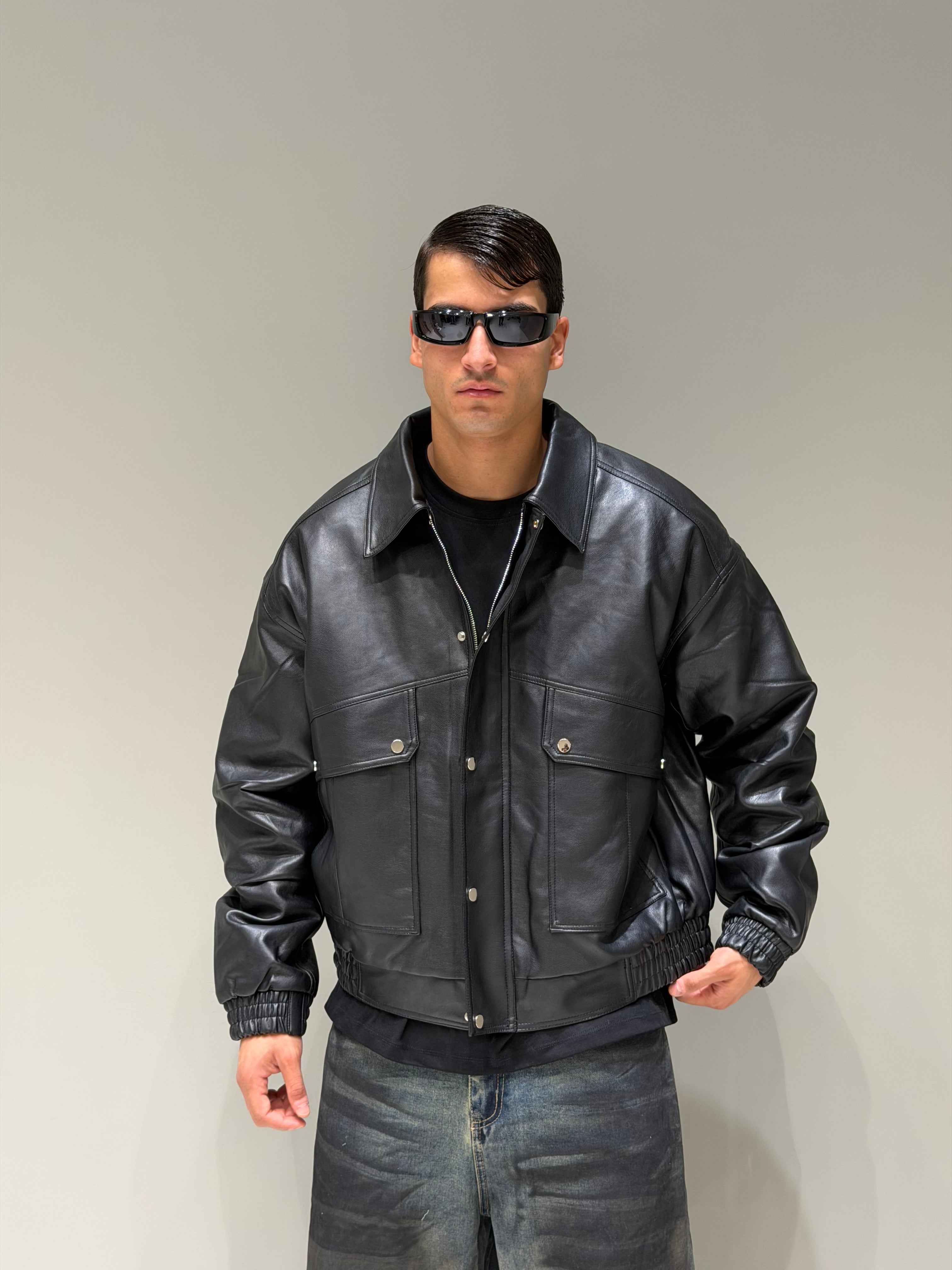 Bomber Leather Imbottito