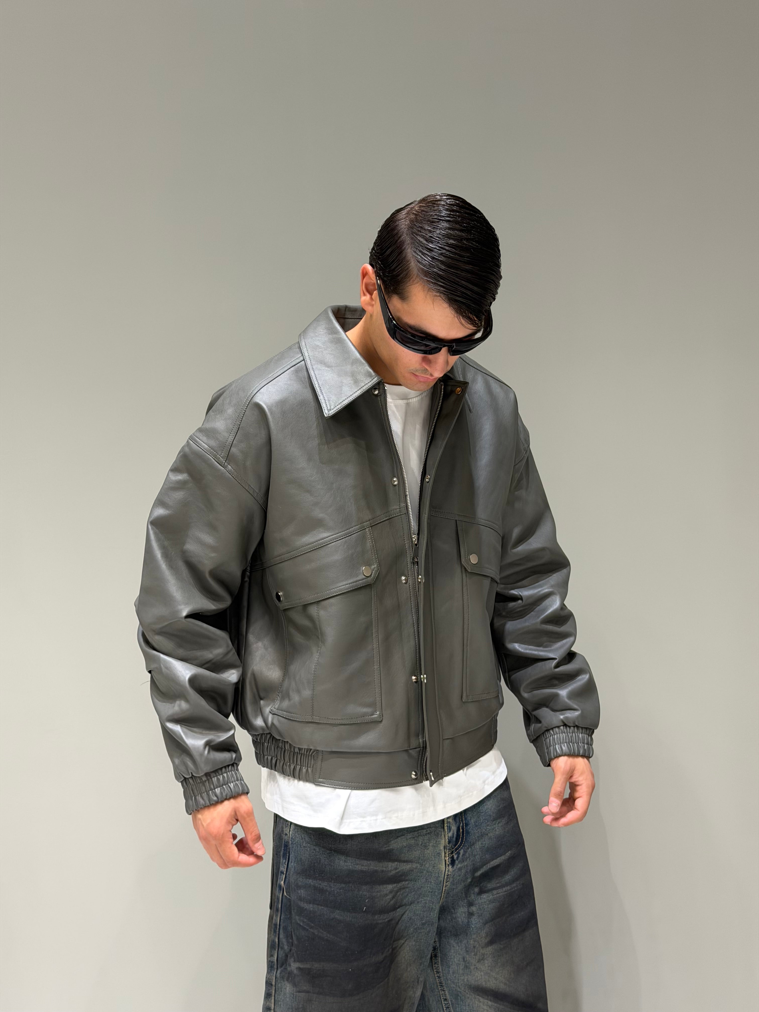 Bomber Leather Imbottito