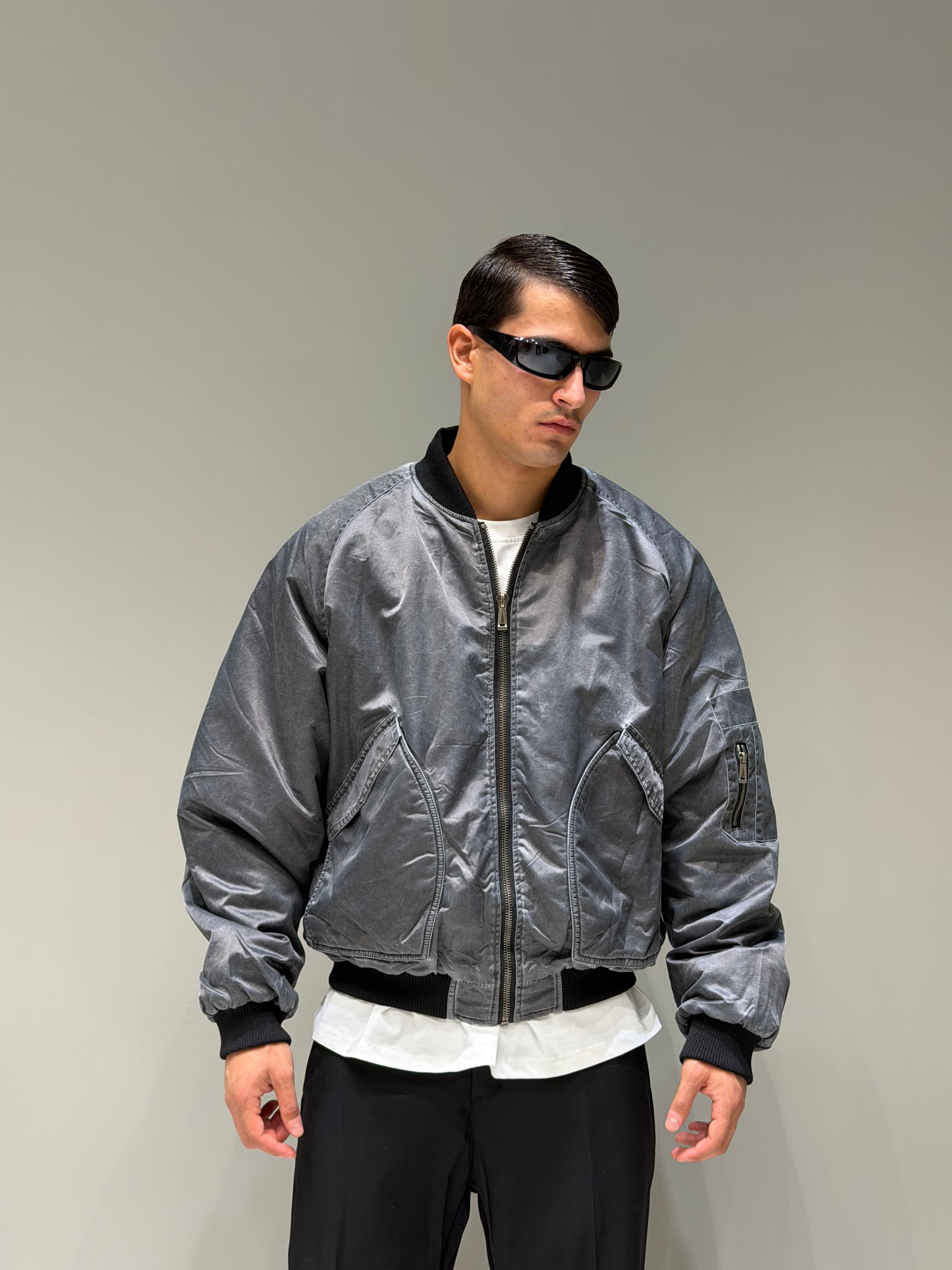 Bomber Effetto Denim